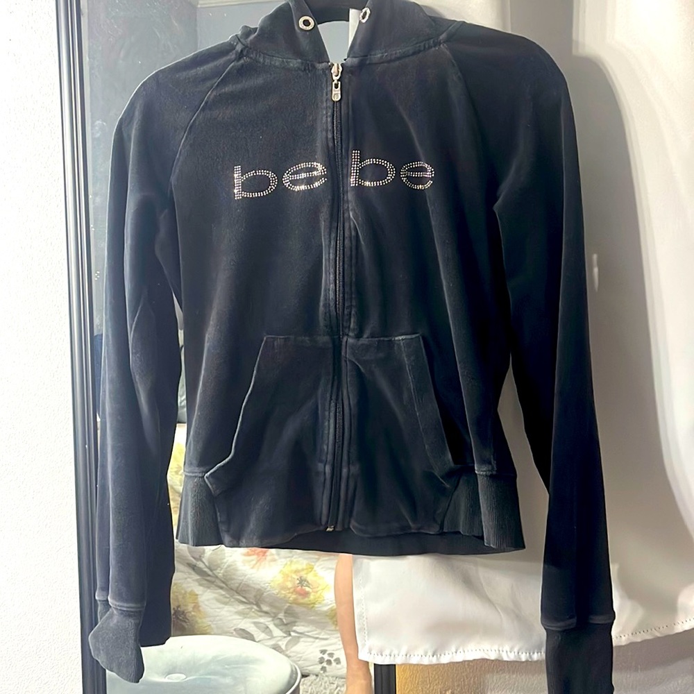 Black bebe jacket y2k